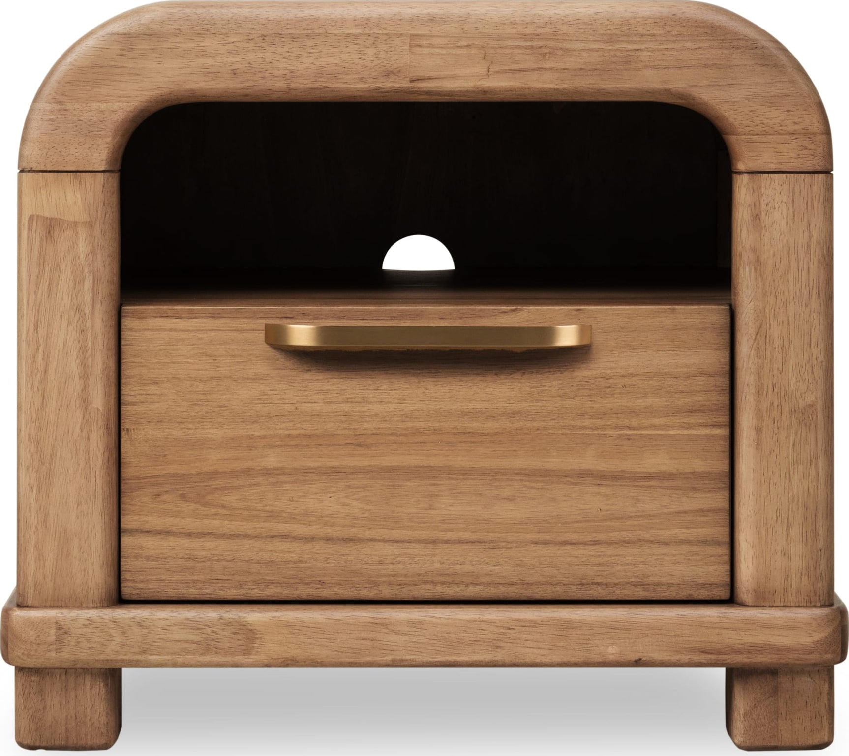 Kione Lioness One Drawer Acacia Wood Nightstand - Ornate Home