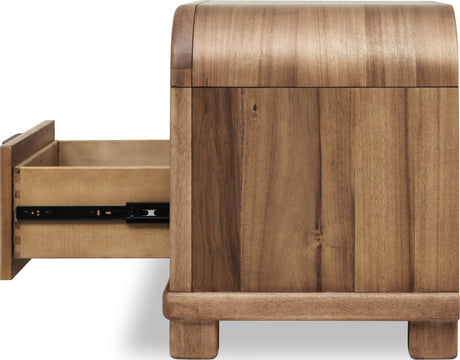 Kione Lioness One Drawer Acacia Wood Nightstand - Ornate Home