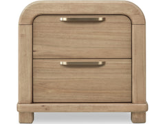 Kione Lioness Two Drawer Acacia Wood Nightstand - Ornate Home
