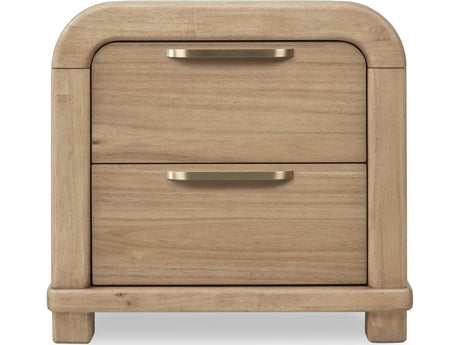 Kione Lioness Two Drawer Acacia Wood Nightstand - Ornate Home