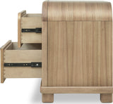 Kione Lioness Two Drawer Acacia Wood Nightstand - Ornate Home