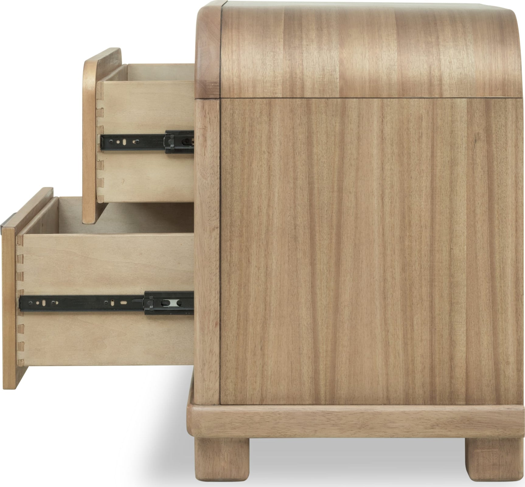 Kione Lioness Two Drawer Acacia Wood Nightstand - Ornate Home