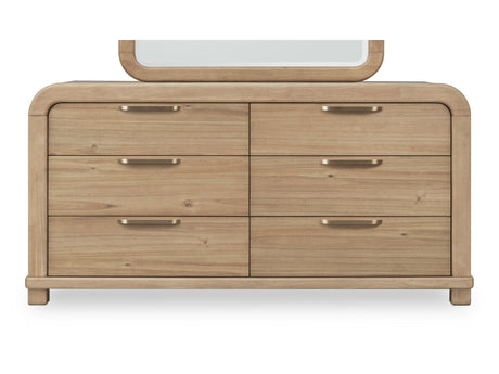 Kione Six Drawer Acacia Wood Dresser in Lioness - Ornate Home