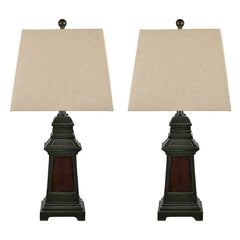 Kipling Brown/Green Table Lamp (Set of 2) - Ornate Home