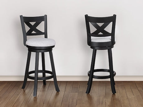 Kipper Black/Dove 29" Swivel Bar Stool (Set of 2) - Ornate Home