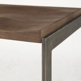 Kiran Medium Brown/Antique Nickel Wood Bar Stool - Ornate Home