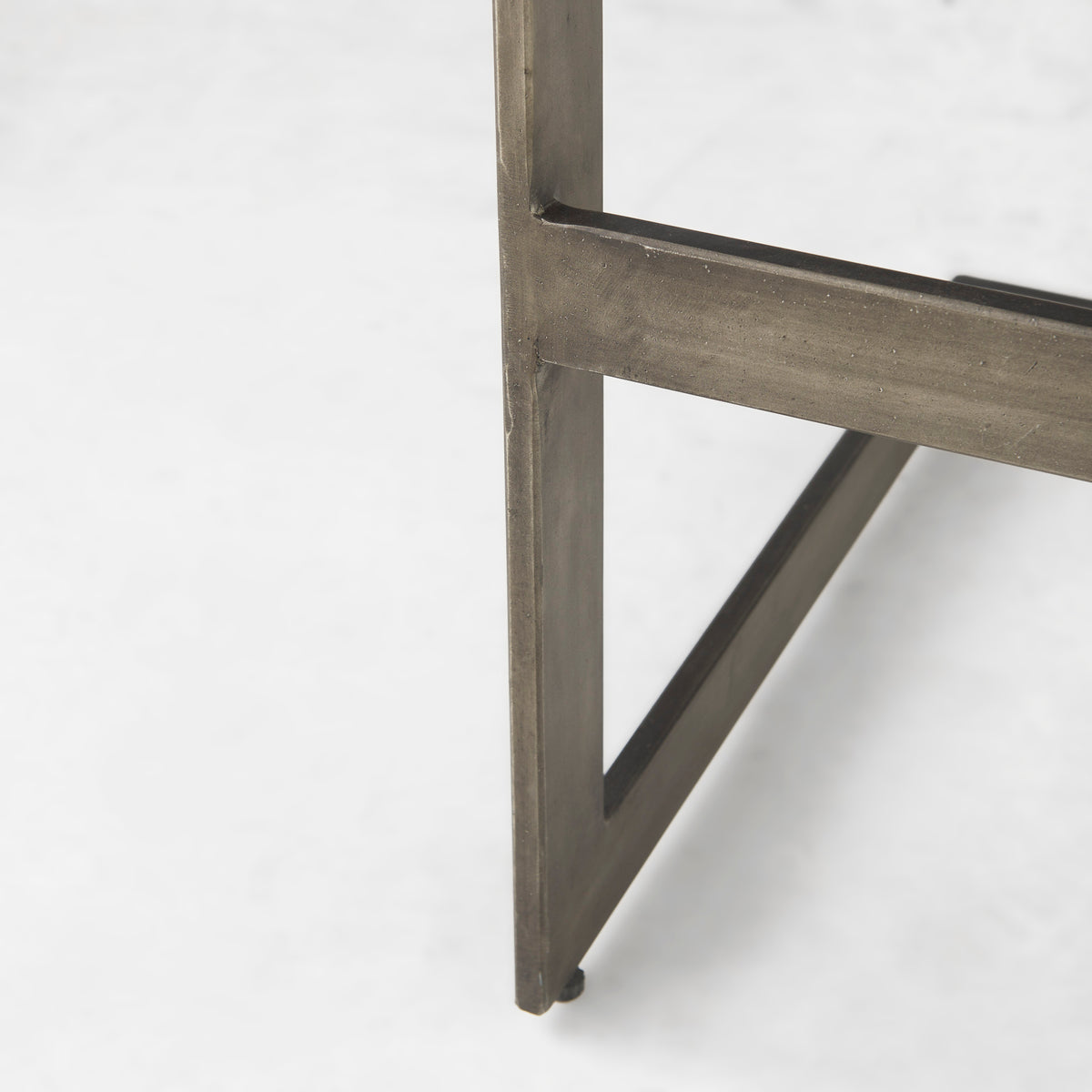 Kiran Medium Brown/Antique Nickel Wood Bar Stool - Ornate Home