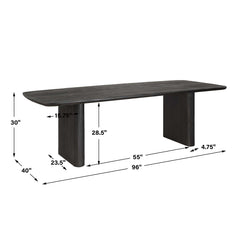 Kirin Black Reclaimed Fir Dining Table - Ornate Home