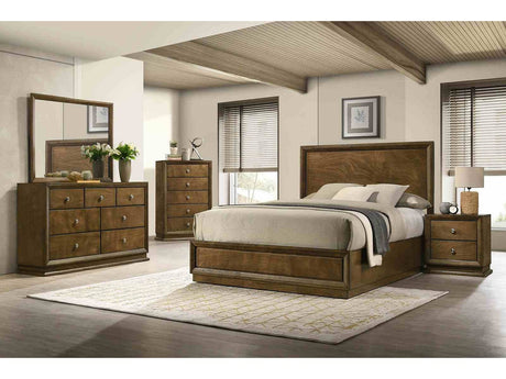Kirkham Walnut 4 Pc. Twin Bedroom Set - Ornate Home