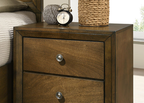 Kirkham Walnut Nightstand - Ornate Home