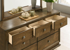 Kirkham Walnut Queen 5 Piece Bedroom Set w/2 Nightstands - Ornate Home
