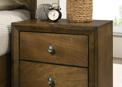 Kirkham Walnut Queen 5 Piece Bedroom Set w/2 Nightstands - Ornate Home