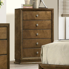 Kirkham Walnut Queen 5 Piece Bedroom Set w/Chest - Ornate Home