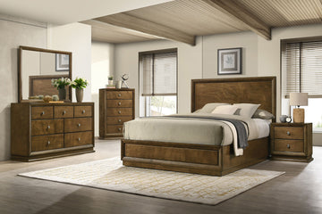 Kirkham Walnut Queen Bed - Ornate Home