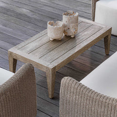Kirkham Woodtone Indoor-Outdoor Wood Coffee Table - Ornate Home