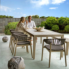 Kirkham Woodtone Wooden Outdoor Dining Table - Ornate Home