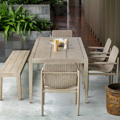 Kirkham Woodtone Wooden Outdoor Dining Table - Ornate Home