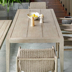 Kirkham Woodtone Wooden Outdoor Dining Table - Ornate Home