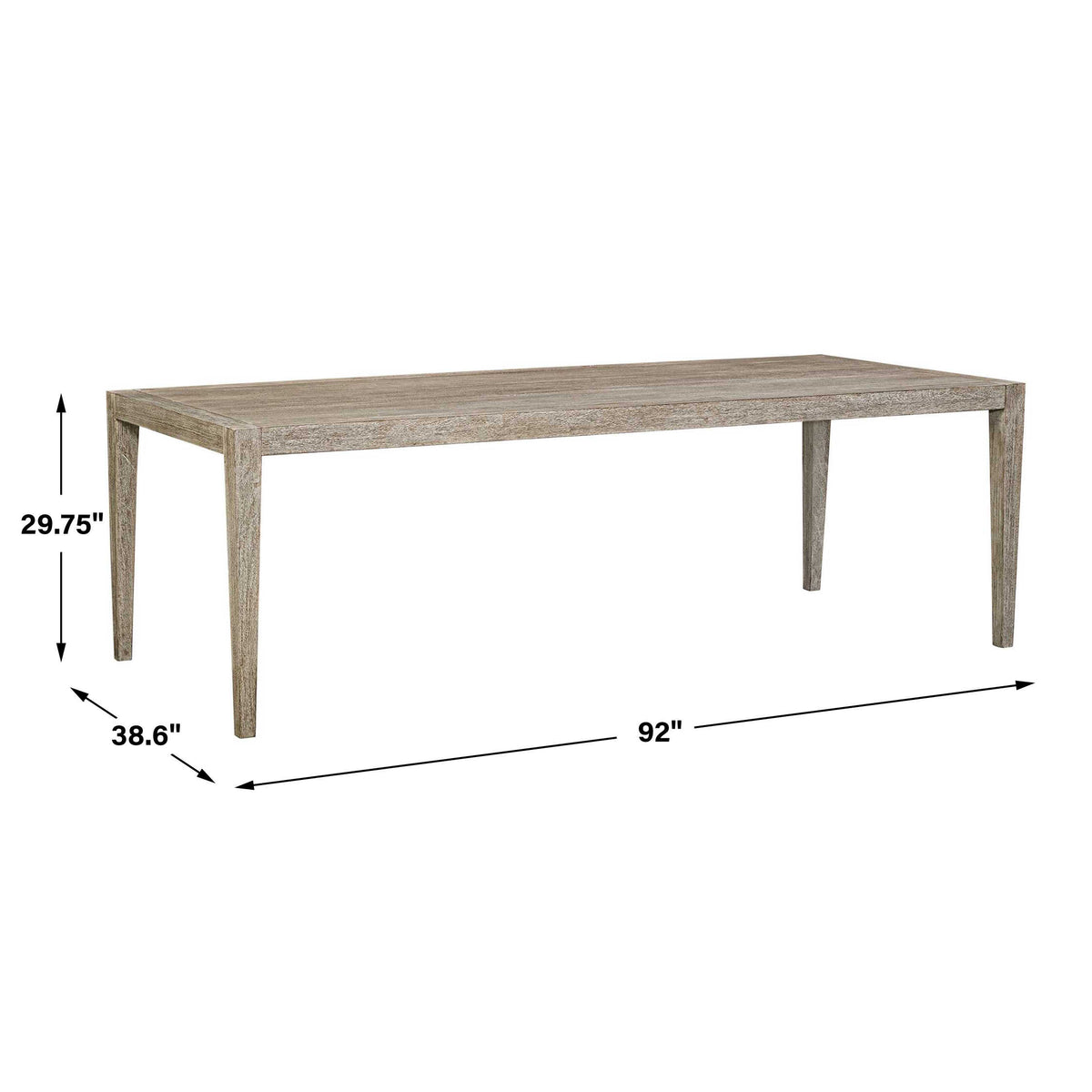 Kirkham Woodtone Wooden Outdoor Dining Table - Ornate Home