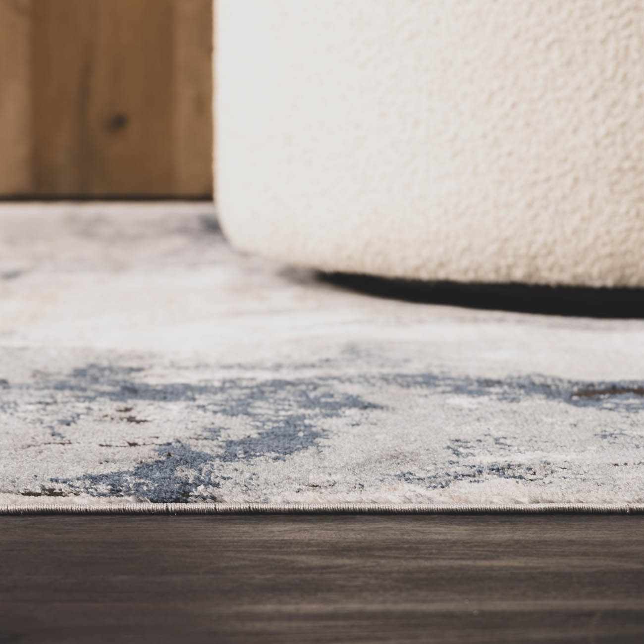 Kirkland Dark Blue Marble Rug - Ornate Home