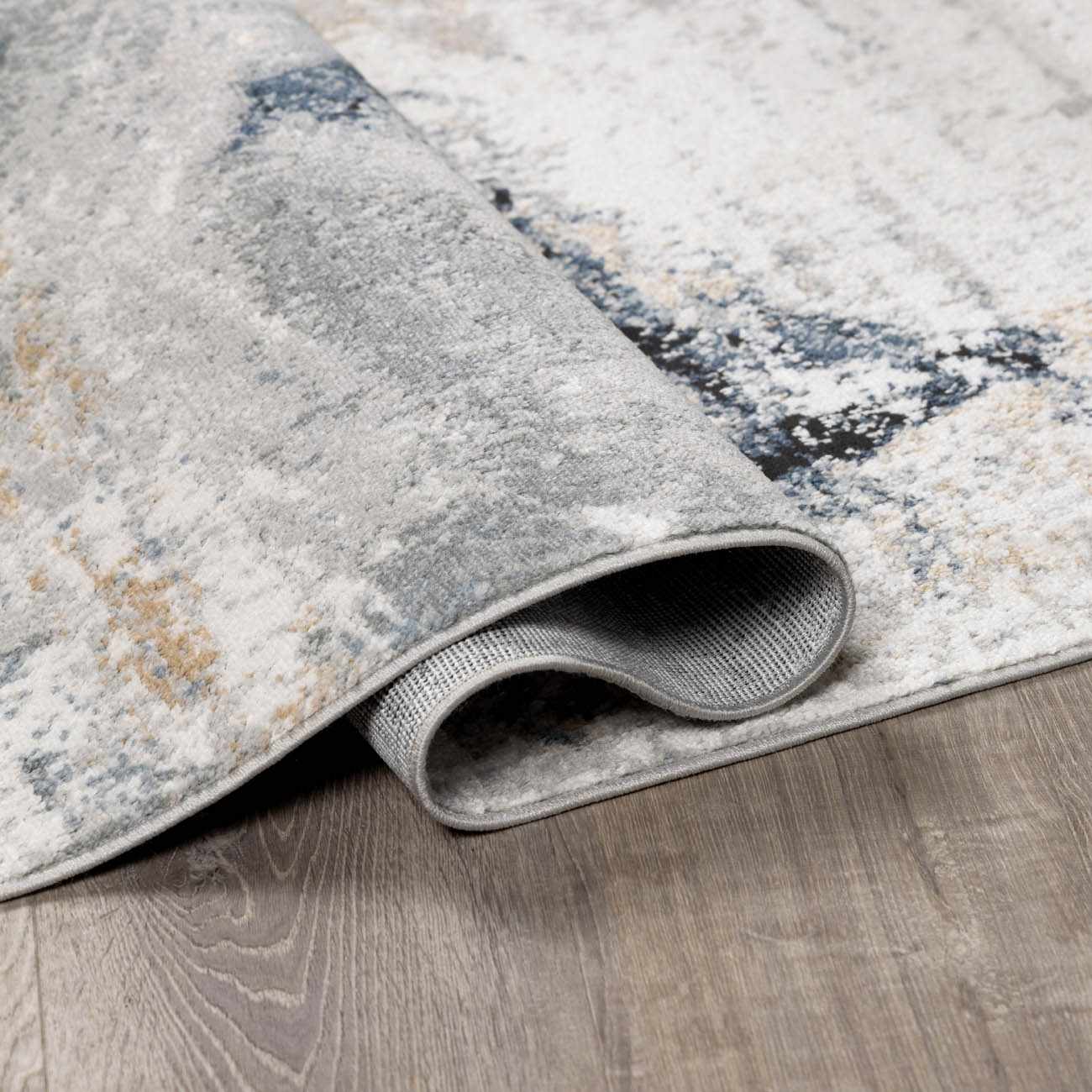 Kirkland Dark Blue Marble Rug - Ornate Home