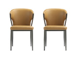 Kirsten Dining Chair in Camel (set of 2) - Ornate Home