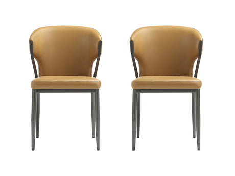 Kirsten Dining Chair in Camel (set of 2) - Ornate Home