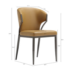 Kirsten Dining Chair in Camel (set of 4) - Ornate Home