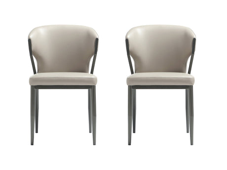 Kirsten Dining Chair in Light Grey (set of 2) - Ornate Home