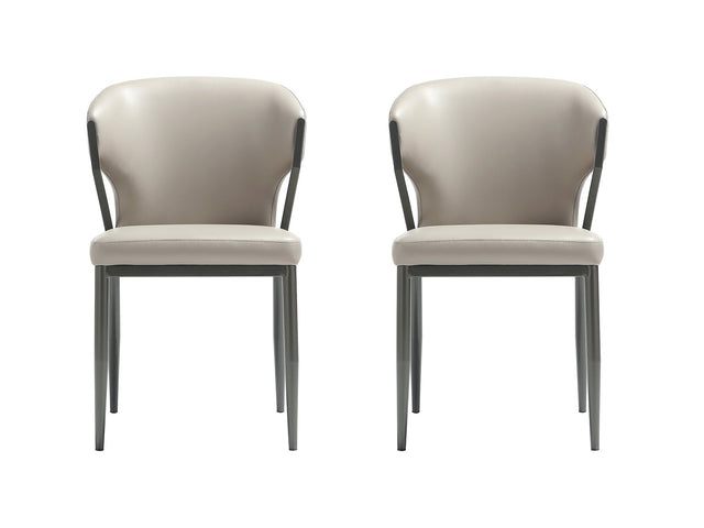 Kirsten Dining Chair in Light Grey (set of 2) - Ornate Home