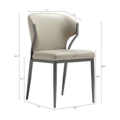 Kirsten Dining Chair in Light Grey (set of 2) - Ornate Home