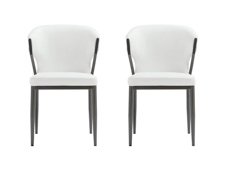 Kirsten Dining Chair in White (set of 2) - Ornate Home