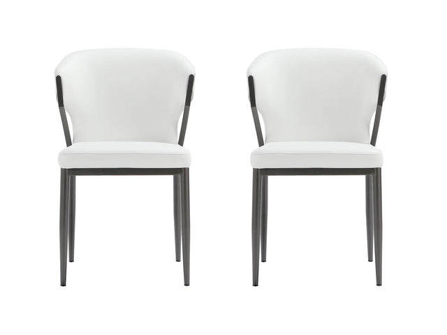 Kirsten Dining Chair in White (set of 2) - Ornate Home