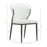 Kirsten Dining Chair in White (set of 2) - Ornate Home