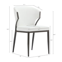Kirsten Dining Chair in White (set of 2) - Ornate Home
