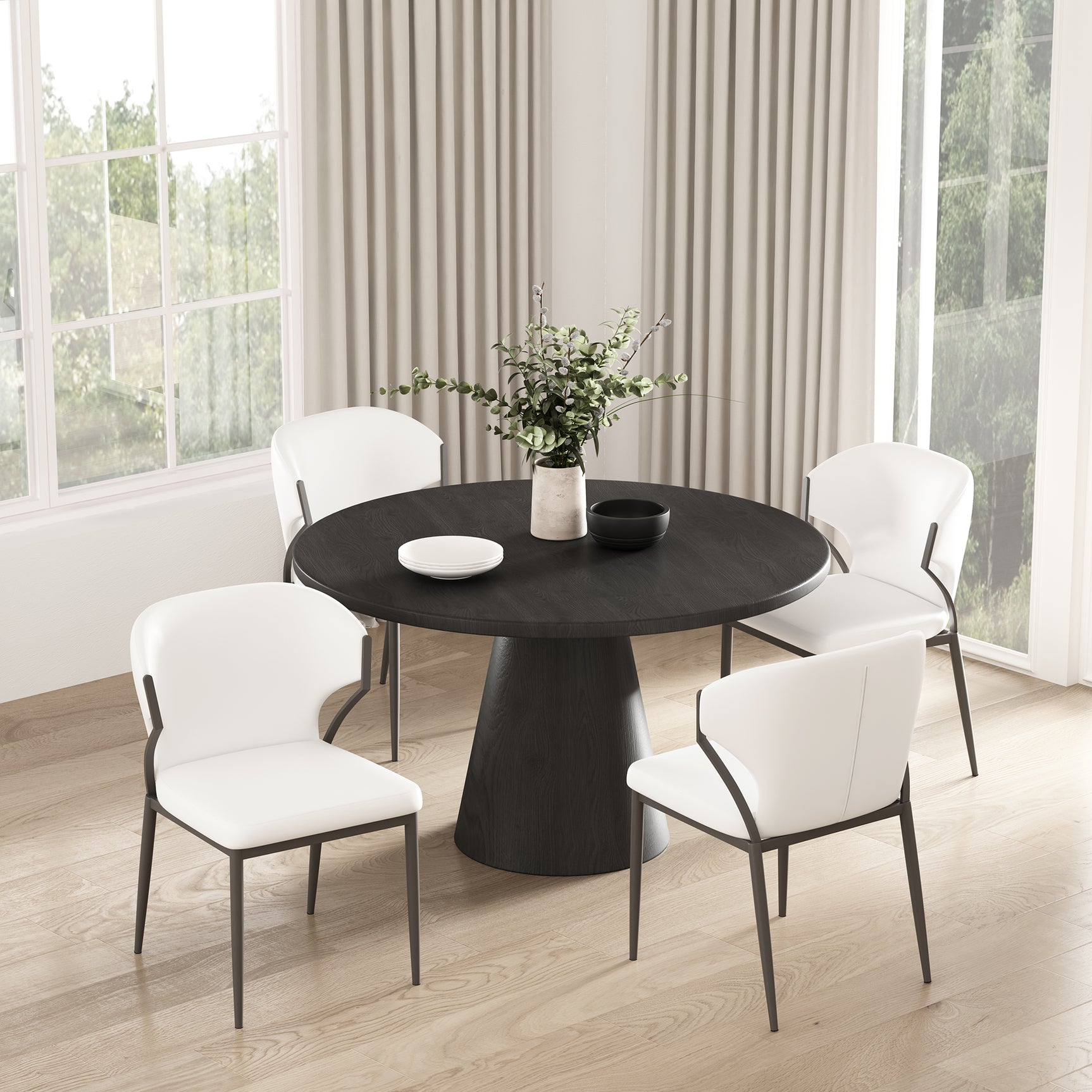 Kirsten Dining Chair in White (set of 4) - Ornate Home