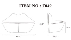 Kiss Loveseat in White - Ornate Home