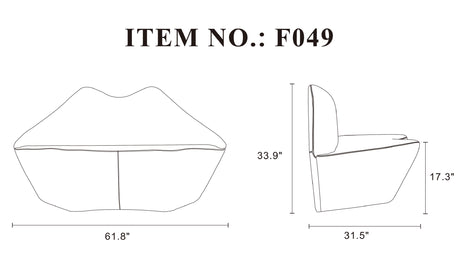 Kiss Loveseat in White - Ornate Home