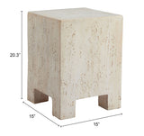 Kitara Beige Side Table - Ornate Home