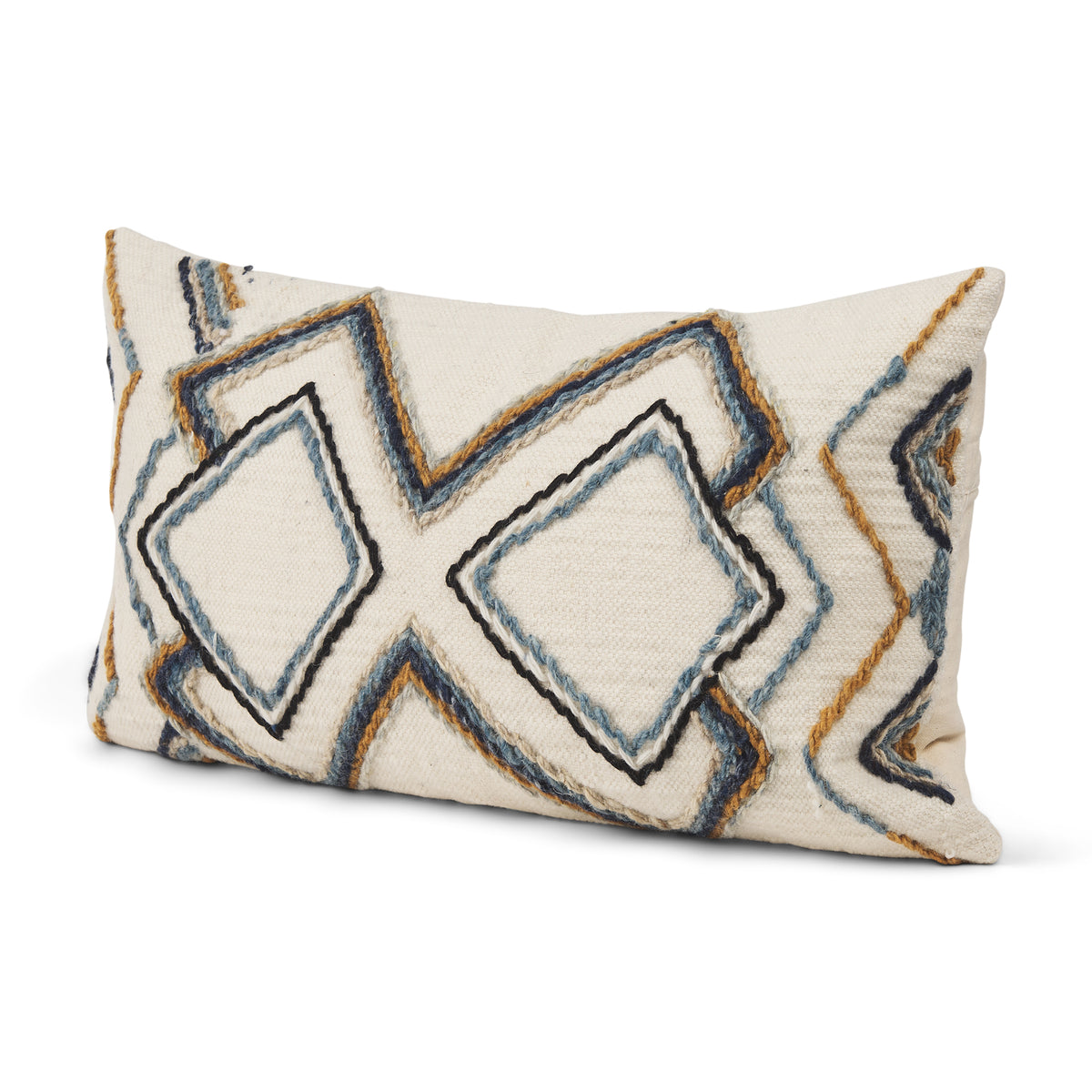 Kitt Cream/Multicolor 14x26 Patterned Lumbar Pillow Cover