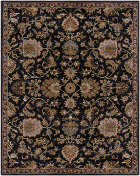 Kittredge Floral Black Wool Rug - Ornate Home