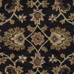 Kittredge Floral Black Wool Rug - Ornate Home