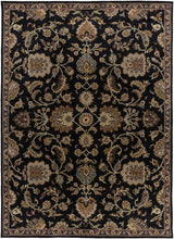 Kittredge Floral Black Wool Rug - Ornate Home
