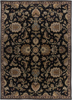 Kittredge Floral Black Wool Rug - Ornate Home
