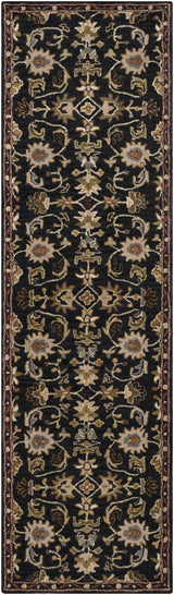 Kittredge Floral Black Wool Rug - Ornate Home