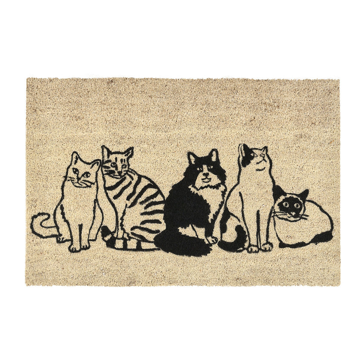Kitty Crew Black/Sand 24"x36" Doormat
