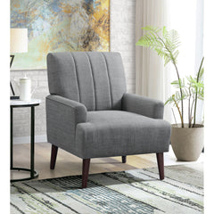 Kiwi Palmer Grey Chair with Channel Back - Ornate Home