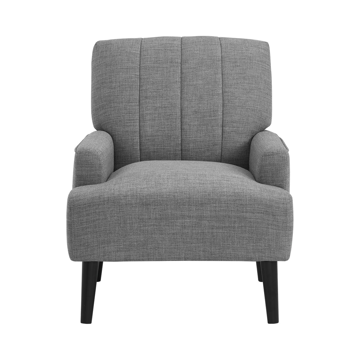 Kiwi Palmer Grey Chair with Channel Back - Ornate Home