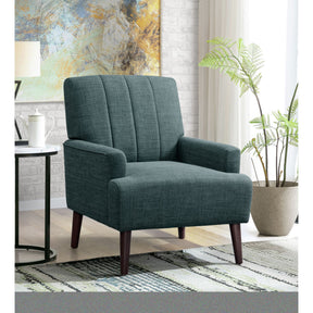 Kiwi Palmer Teal Chair with Channel Back - Ornate Home