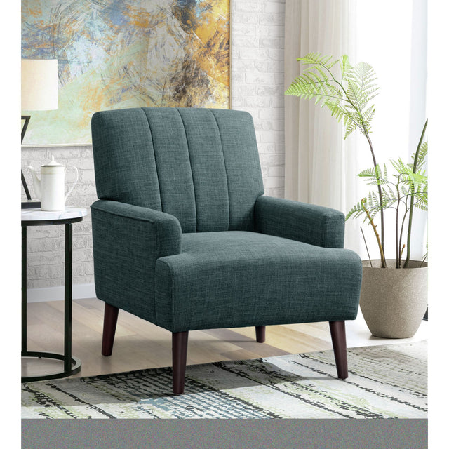Kiwi Palmer Teal Chair with Channel Back - Ornate Home